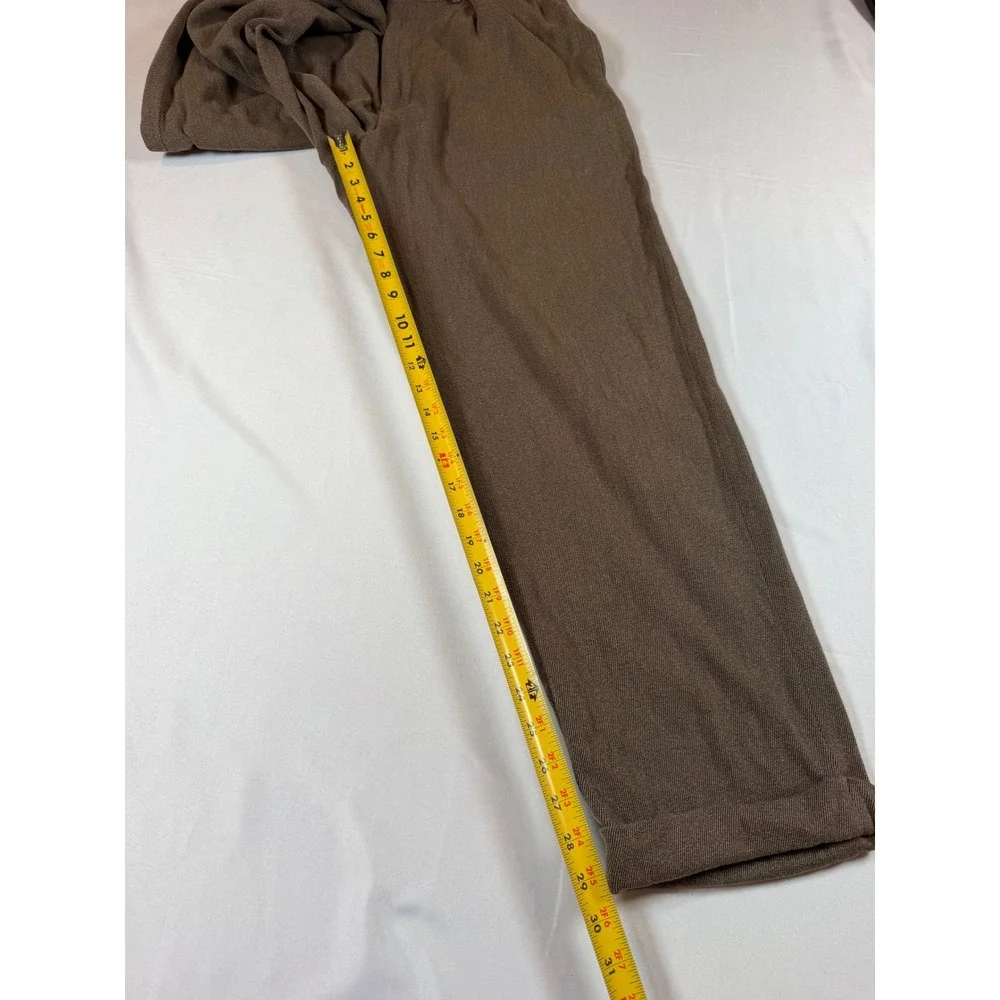 Vtg Polo Ralph Lauren Mens 34x30 Brown Pleated Cotton Twill Cuffed Dress Pants